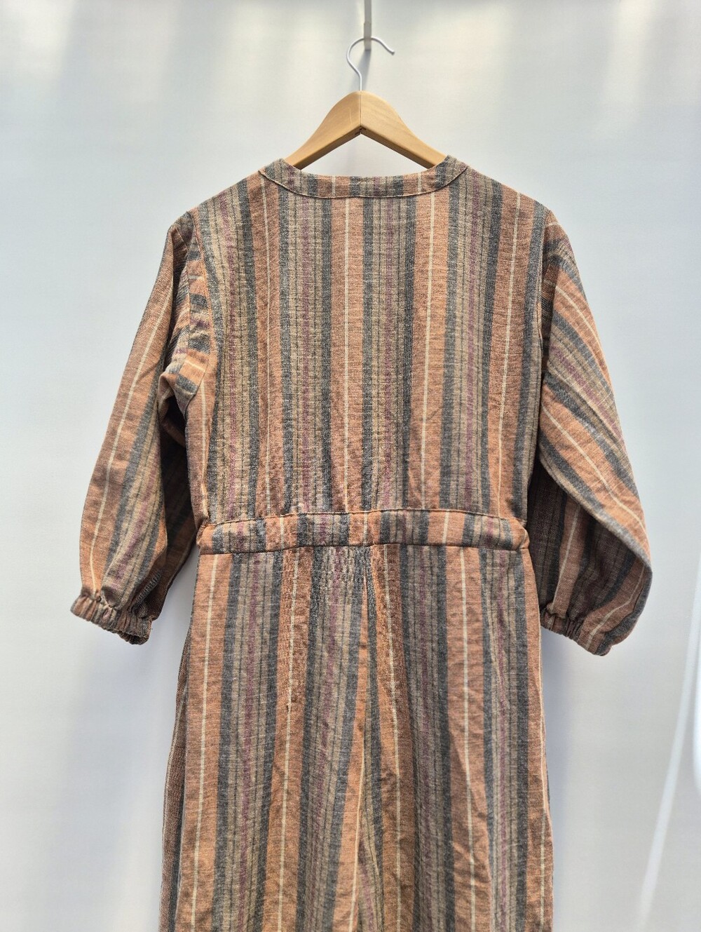Free People Loveland Metallic Striped Jumpsuit M Excellent Whimsigoth 70s Boho - Picture 12 of 16
